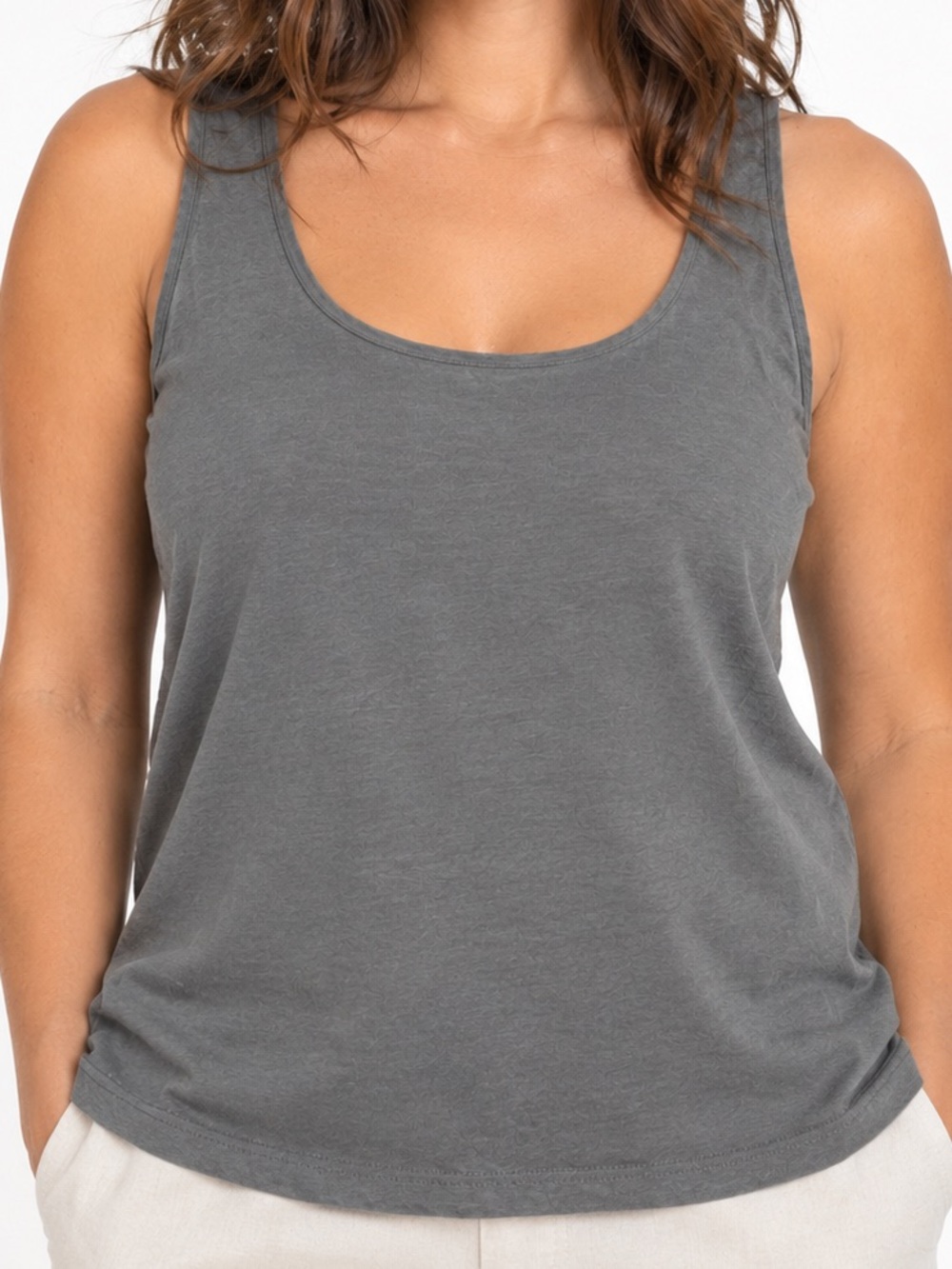 NWT. Eddie Bauer Gray Women's Tank Top